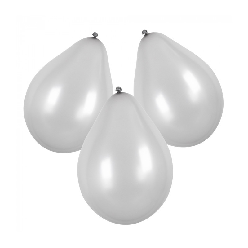 Strieborné balóny, 6 kusov